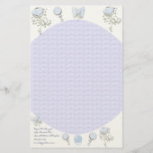 Baby Heart Rattle Lavender Briefpapier (Voorkant)