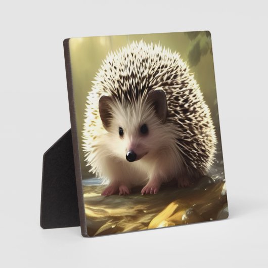 Baby Hedégel Wildlife Portrait Tabletop Fotoplaat (Voorkant)