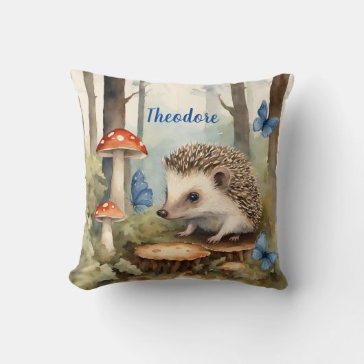 Baby Hedgehog Boys gepersonaliseerd Kussen (Voorkant)