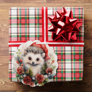 Baby Hedgehog Cub Gift Label Ornament Kaart