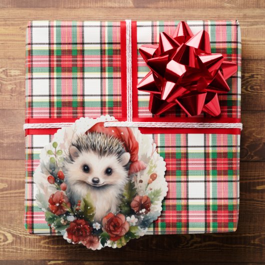 Baby Hedgehog Cub Gift Label Ornament Kaart (Insitu (Geschenk))