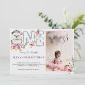 Baby Hedgehog één verjaardag Kaart (Staand voorkant)