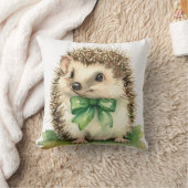 Baby Hedgehog Groene Boog Genderneutraal Kussen (Deken)