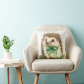 Baby Hedgehog Groene Boog Genderneutraal Kussen (Stoel)