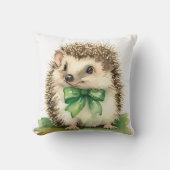 Baby Hedgehog Groene Boog Genderneutraal Kussen (Voorkant)