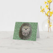 Baby Hedgehog Kaart (Gele Bloem)