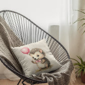 Baby Hedgehog roze ballon meisjes Kussen