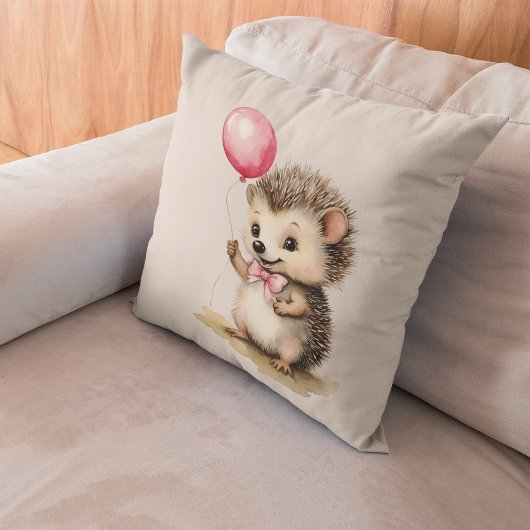 Baby Hedgehog roze ballon meisjes Kussen