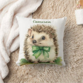 Baby Hedgehog Schattigee Boog Neutraal Gepersonali Kussen (Deken)