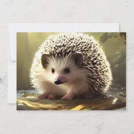 Baby Hedgel Wildlife Portrait Card Kaart