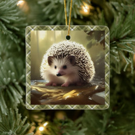 Baby Hedgel Wildlife Portrait Personalized Keramisch Ornament
