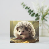 Baby Hedgel Wildlife Portret Briefkaart (Staand voorkant)