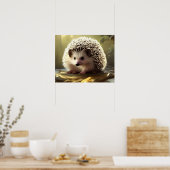 Baby Hedgel Wildlife Portret Poster (Keuken)