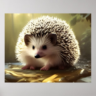 Baby Hedgel Wildlife Portret Poster