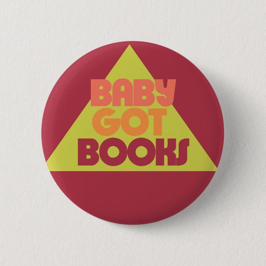 Baby heeft boeken ronde button 5,7 cm (Voorkant)