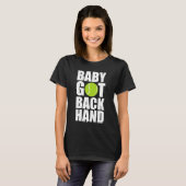 Baby heeft de T-shirt van Tennis Ball-sport terugg (Voorkant volledig)