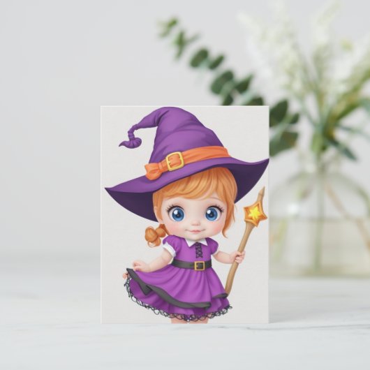 Baby heks feestdagenkaart (Staand voorkant)