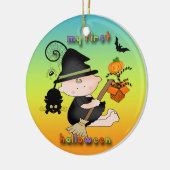 Baby heks mijn eerste halloween Round Ornament (Links)