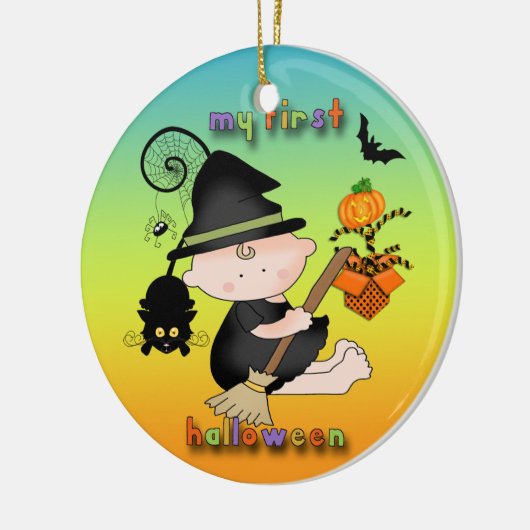 Baby heks mijn eerste halloween Round Ornament (Links)