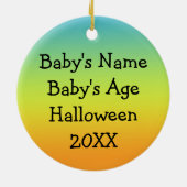 Baby heks mijn eerste halloween Round Ornament (Achterkant)