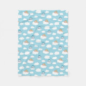 Baby Hercules and Pegasus Cloud Pattern Fleece Bla (Voorkant)