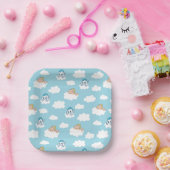 Baby Hercules and Pegasus Cloud Pattern Paper Plat Papieren Bordje (Feest)
