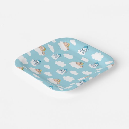 Baby Hercules and Pegasus Cloud Pattern Paper Plat Papieren Bordje (Gebogen)