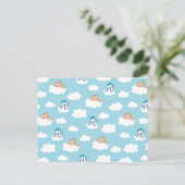 Baby Hercules and Pegasus Cloud Pattern Postcard Briefkaart (Staand voorkant)