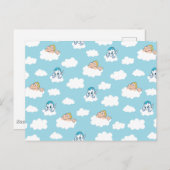 Baby Hercules and Pegasus Cloud Pattern Postcard Briefkaart (Voorkant / Achterkant)
