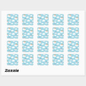 Baby Hercules and Pegasus Cloud Pattern Square Sti Vierkante Sticker (Vel)