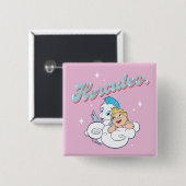 Baby Hercules and Pegasus on a Cloud Button (Voorkant /achterkant)