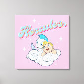 Baby Hercules and Pegasus on a Cloud Canvas Print (Voorkant)