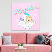 Baby Hercules and Pegasus on a Cloud Canvas Print (Insitu (Woonkamer))