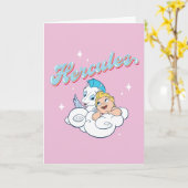 Baby Hercules and Pegasus on a Cloud Card Kaart (Gele Bloem)