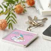 Baby Hercules and Pegasus on a Cloud Keychain (Zijkant)