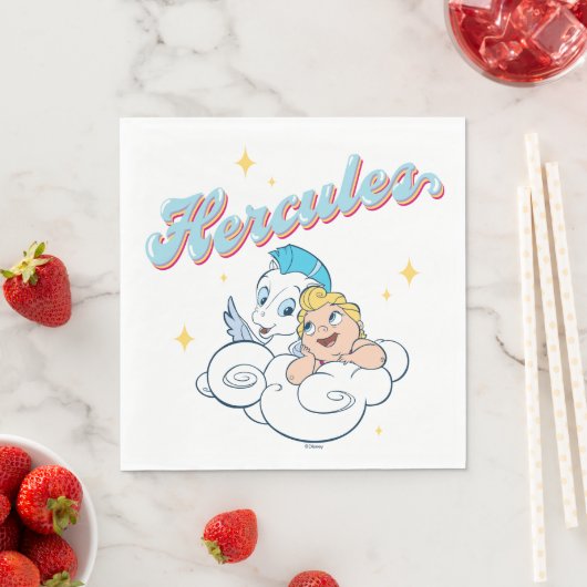Baby Hercules and Pegasus on a Cloud Napkins Servet (Insitu)