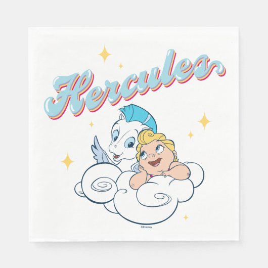 Baby Hercules and Pegasus on a Cloud Napkins Servet (Voorkant)