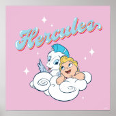 Baby Hercules and Pegasus on a Cloud Poster (Voorkant)