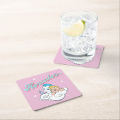 Baby Hercules and Pegasus on a Cloud Square Paper Kartonnen Onderzetters (Insitu)