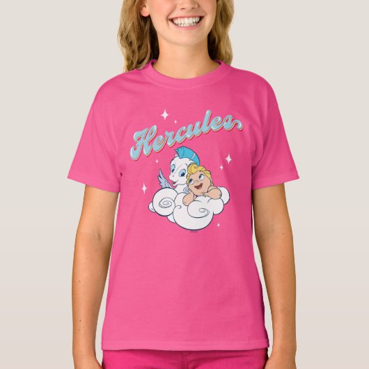 Baby Hercules and Pegasus on a Cloud T-Shirt (Voorkant)
