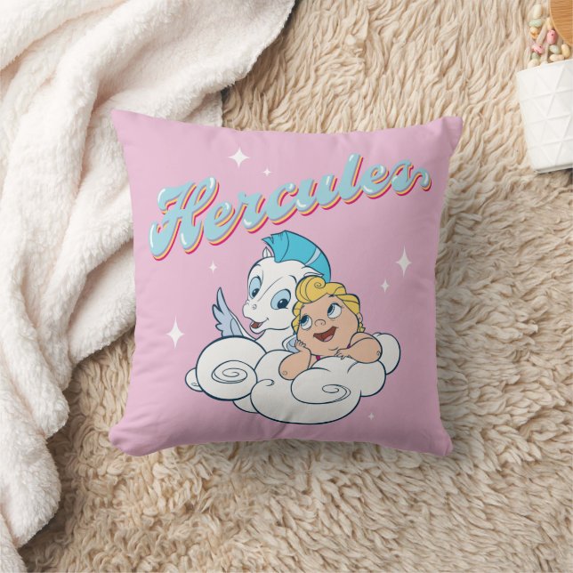 Baby Hercules and Pegasus on a Cloud Throw Pillow Kussen (Deken)