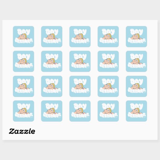 Baby Hercules - Day Dreamer Square Sticker (Vel)
