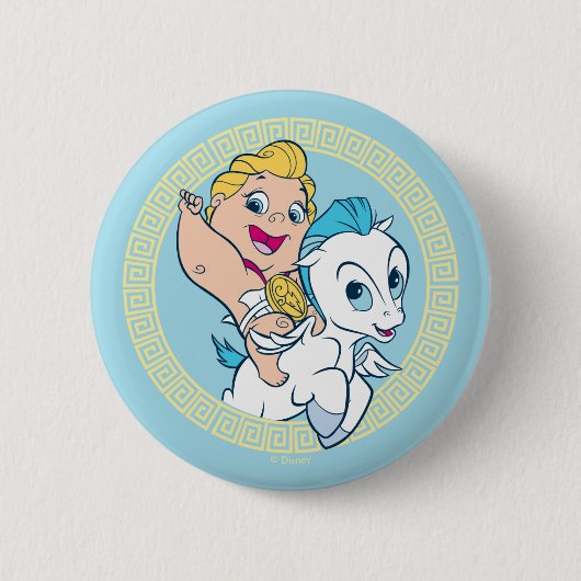 Baby Hercules Riding Pegasus Button (Voorkant)