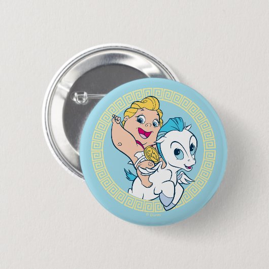 Baby Hercules Riding Pegasus Button (Voorkant /achterkant)