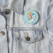 Baby Hercules Riding Pegasus Button (In situ)