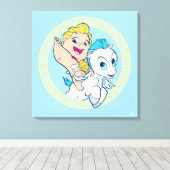Baby Hercules Riding Pegasus Canvas Print (Insitu (Houten vloer))