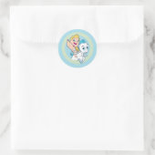 Baby Hercules Riding Pegasus Classic Round Sticker (Tas)
