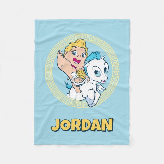 Baby Hercules Riding Pegasus Fleece Blanket (Voorkant)