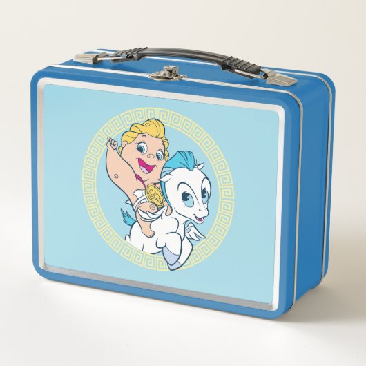 Baby Hercules Riding Pegasus Metal Lunch Box (Voorkant)