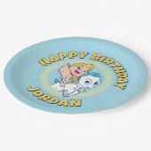 Baby Hercules Riding Pegasus Paper Plates Papieren Bordje (Gekanteld)